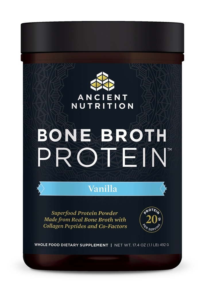 Ancient Nutrition - Bone Broth Protein Powder Vanilla - 17.4 oz.