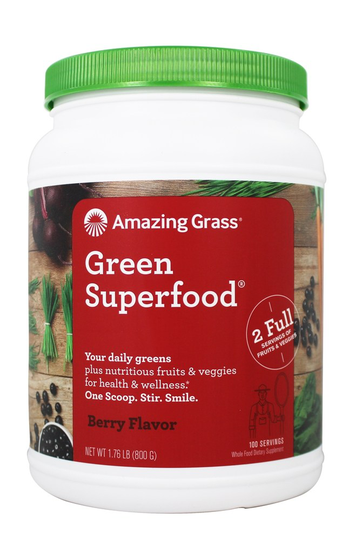 Amazing Grass - Green Superfood Plant-Based Nutrition Berry Flavor - 1.76 lb.