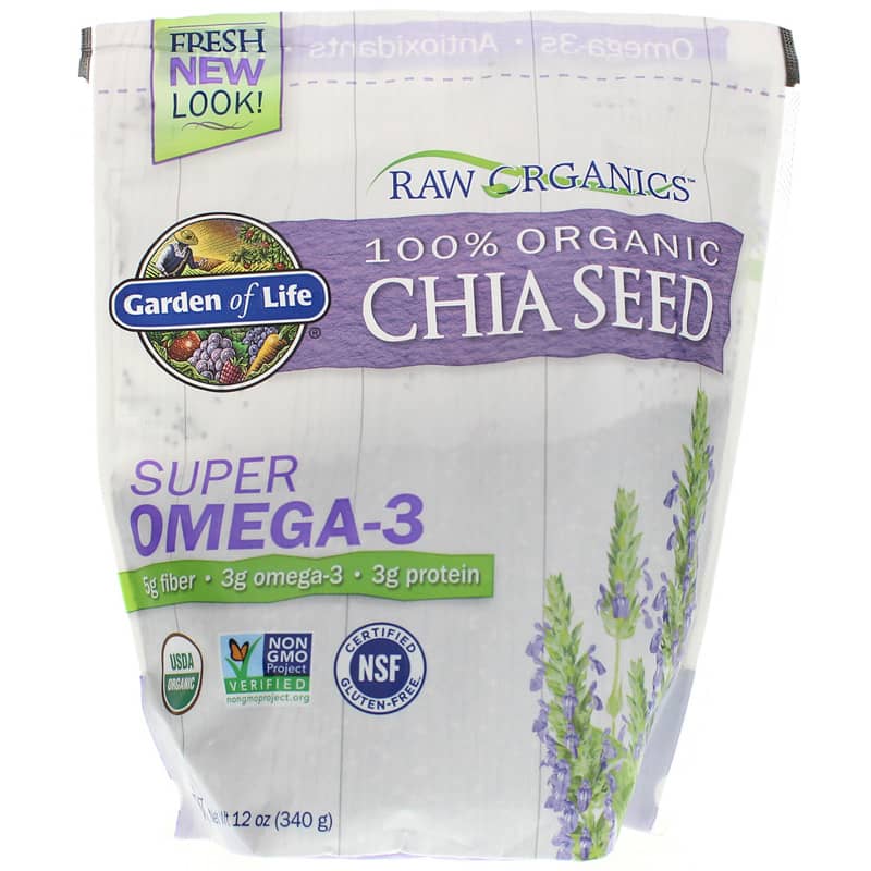 Garden of Life Raw Organics Super Omega-3 Chia Seed 12 Oz