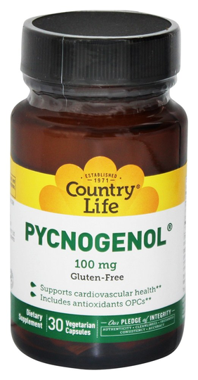 Country Life - Pycnogenol 100 mg. - 30 Vegetarian Capsules