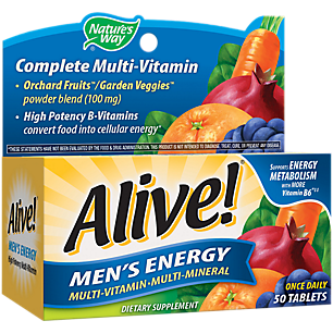 Alive! Once Daily Men's Energy Multivitamin - High Potency (50 Tablets)