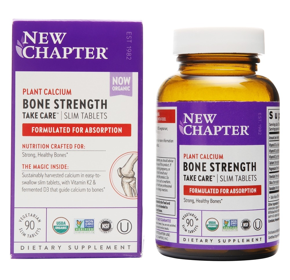 New Chapter - Plant Calcium Bone Strength Take Care Slim Tablets - 90 Vegetarian Tablets