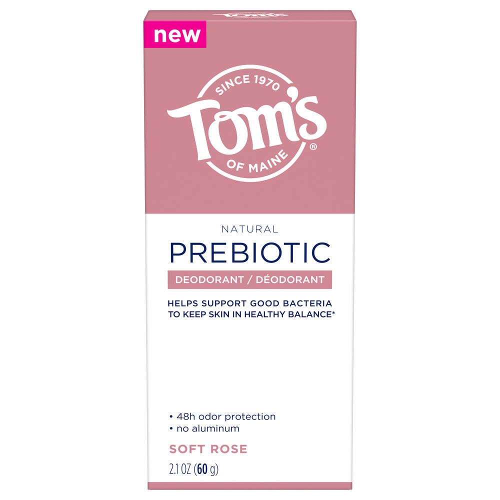 Tom's of Maine - Natural Prebiotic Deodorant Stick Soft Rose - 2.1 oz.