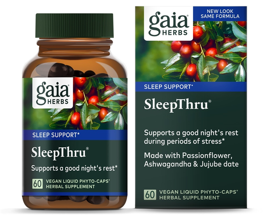 Gaia Herbs - SleepThru Sleep Support - 60 Vegan Liquid Phyto-Caps
