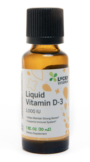 LuckyVitamin - Liquid Vitamin D3 Drops 1000 IU - 1 fl. oz.