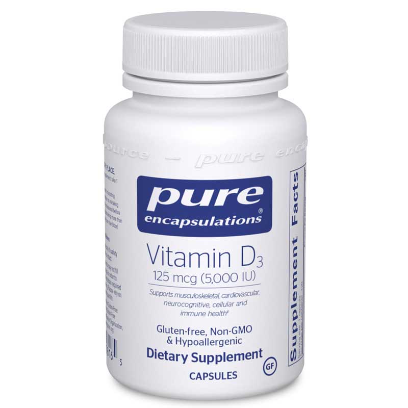 Pure Encapsulations Vitamin D3 5,000 IU 60 Capsules