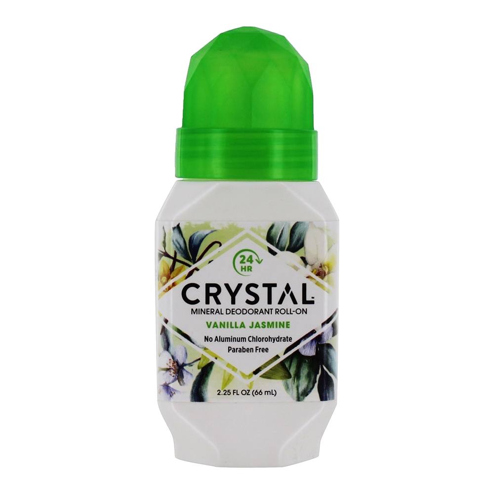 Crystal Body Deodorant - Crystal Mineral Deodorant Roll-On Vanilla Jasmine - 2.25 fl. oz.