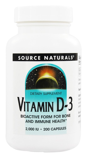 Source Naturals - Vitamin D3 2000 IU - 200 Capsules