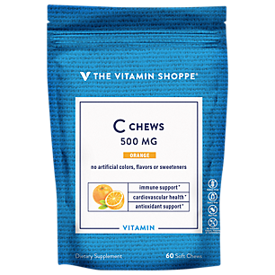Vitamin C - Orange Flavor Free of Artificial Sweeteners, Flavors, Colors - 500 MG (60 Soft Chews)