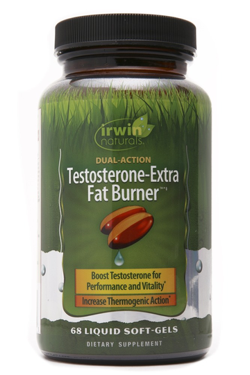 Irwin Naturals - Testosterone-Extra Fat Burner Dual-Action - 68 Liquid Softgels