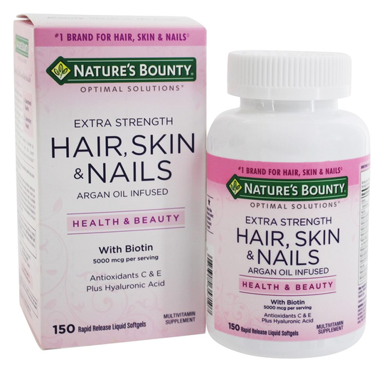 Nature's Bounty - Optimal Solutions Extra Strength Hair Skin & Nails - 150 Liquid Softgels