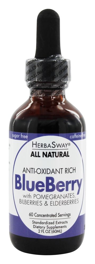 HerbaSway - Concentrated BlueBerry with Pomegranates Bilberries & Elderberries - 2 fl. oz.