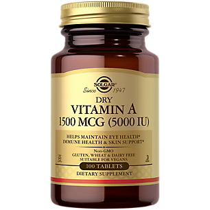 Dry Vitamin A - 5,000 IU (100 Tablets)