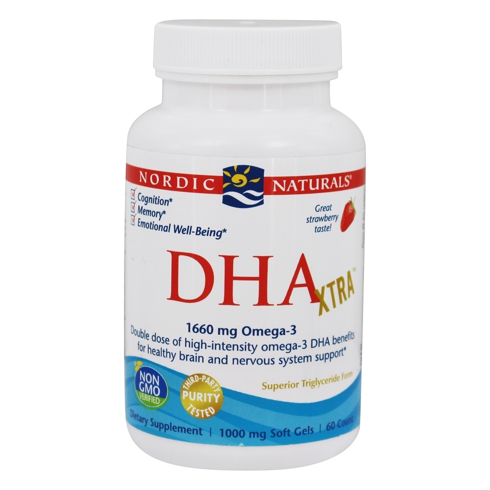 Nordic Naturals - DHA Xtra Strawberry 1000 mg. - 60 Softgels