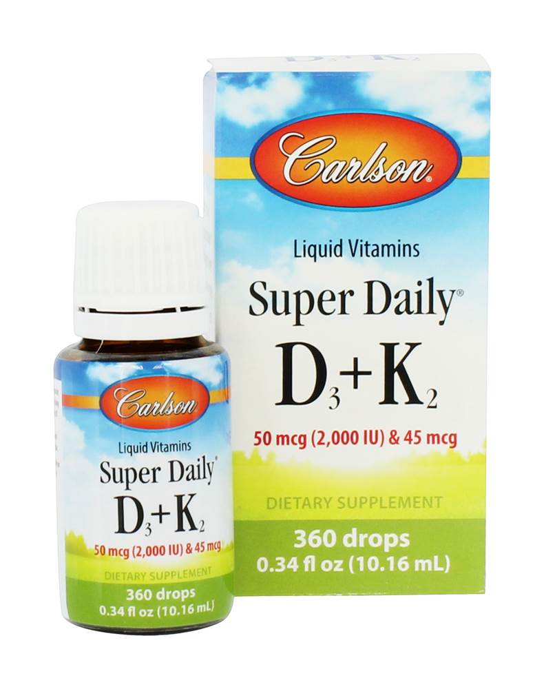 Carlson Labs - Super Daily Bone Health Liquid D3 K2 - 0.34 fl. oz.