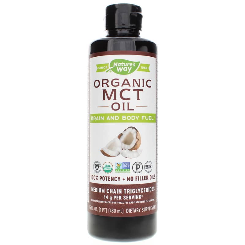 Natures Way Organic MCT Oil from Coconut 16 Oz