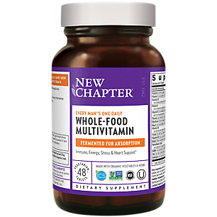 Organic Multivitamin for Every Man - Whole-Food Complex - Once Daily (48 Tablets)