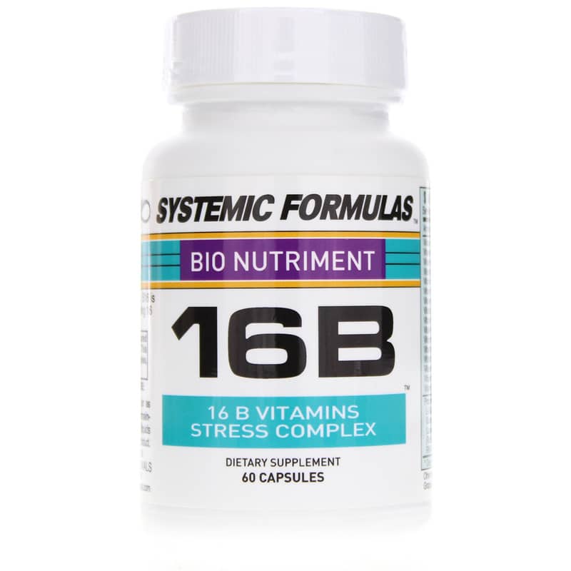 Systemic Formulas 16B Vitamin B Stress Complex 60 Capsules