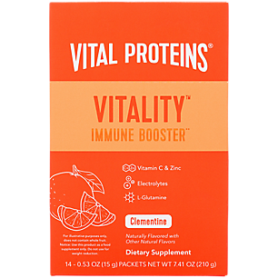 Vitality Immune Booster with Electrolytes, Vitamin C & Zinc - Clementine (14 Packets, 0.53 oz. each)
