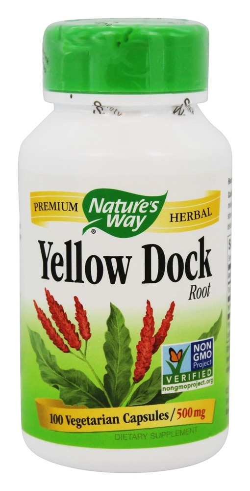 Nature's Way - Yellow Dock Root 500 mg. - 100 Vegetarian Capsules