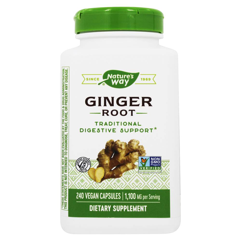 Nature's Way - Ginger Root 1100 mg. - 240 Vegan Capsules