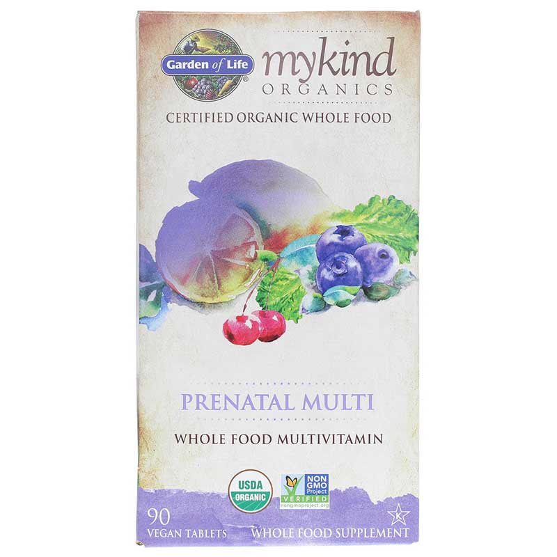 Garden of Life mykind Organics Prenatal Multi Whole Food Multivitamin 90 Veg Tablets