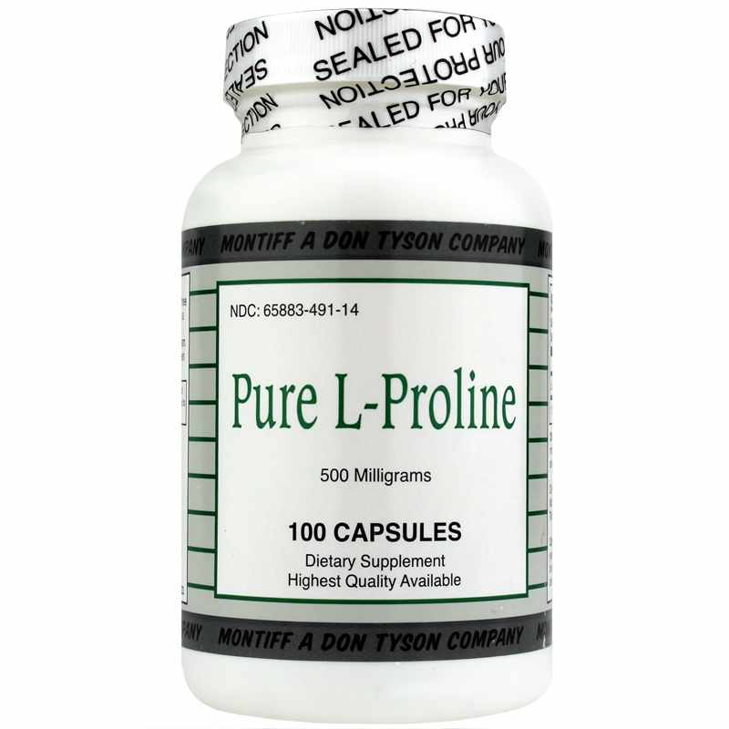 Montiff Pure L-Proline 500 Mg 100 Capsules