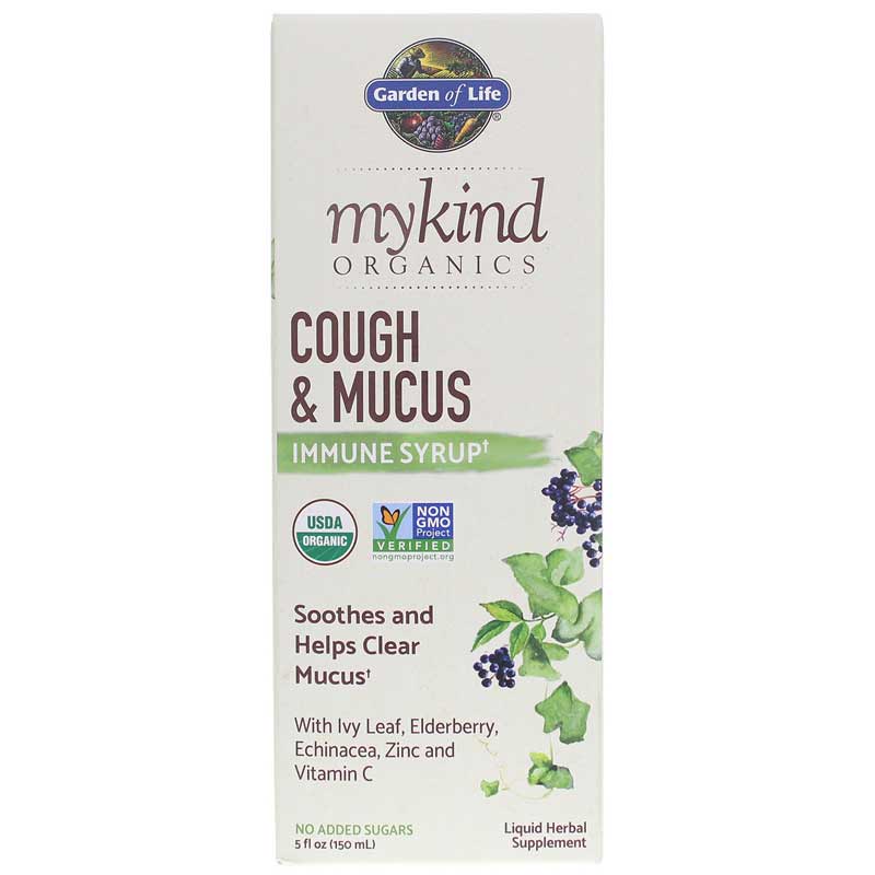 Garden of Life mykind Organics Cough & Mucus Immune Syrup 5 Oz