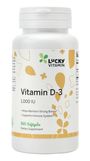 LuckyVitamin - Vitamin D3 1000 IU - 360 Softgels
