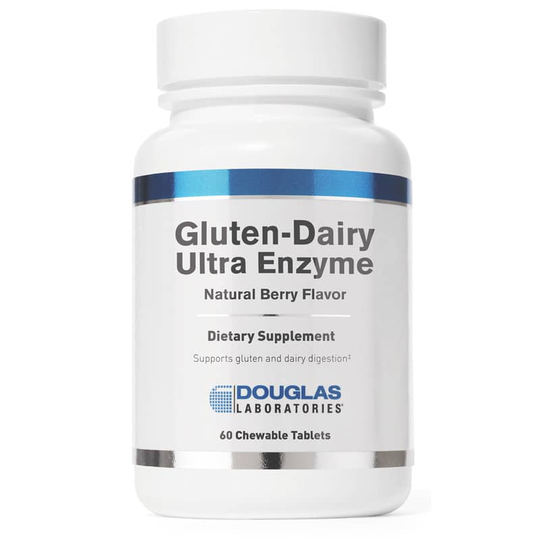 Douglas Laboratories Gluten-Dairy Ultra Enzyme Berry Flavor 60 Chewable Tablets