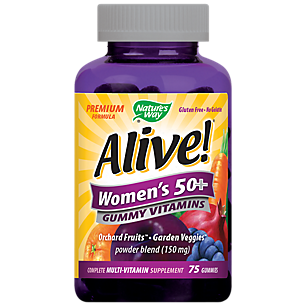 Alive! Women's 50+ Gummy Multivitamin - Fruit & Vegetable Blend (75 Gummies)