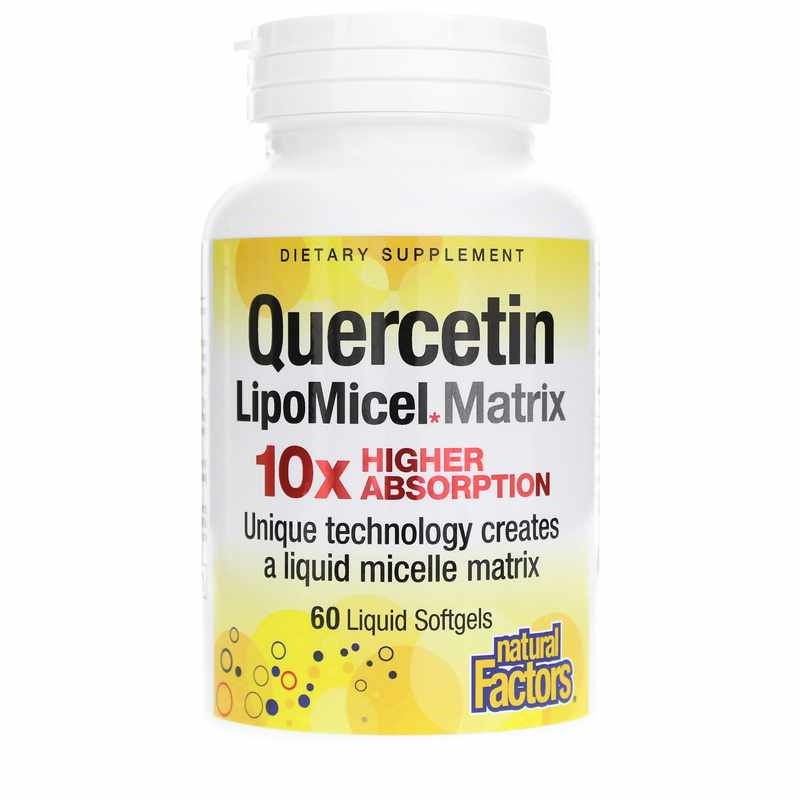 Natural Factors Quercetin LipoMicel Matrix 60 Softgels