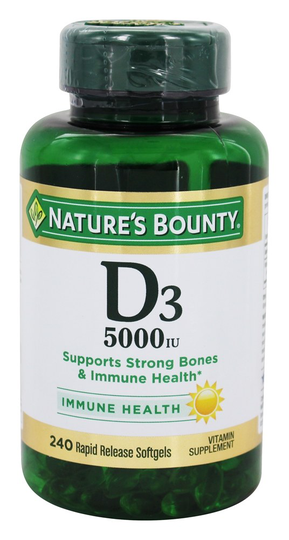Nature's Bounty - Immune Health Vitamin D3 5000 IU - 240 Softgels