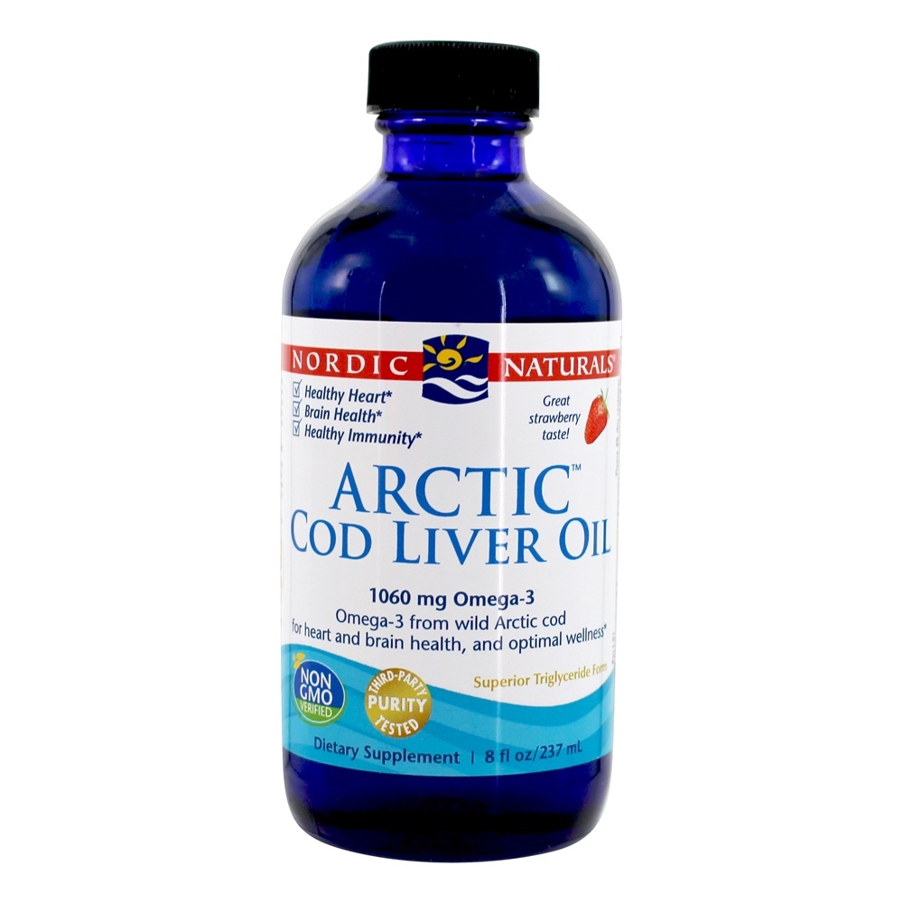 Nordic Naturals - Arctic Cod Liver Oil Omega-3 Strawberry 1060 mg. - 8 fl. oz.