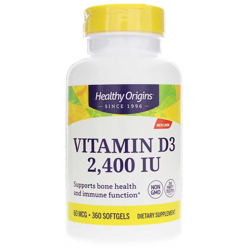 Healthy Origins Vitamin D3 2,400 IU 360 Softgels