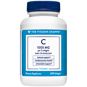 Vitamin C - Promotes Cardiovascular Health, Antioxidant & Immune Support - 1,000 MG (300 Easy to Swallow Softgels)
