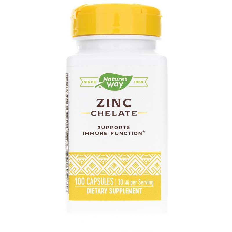 Natures Way Zinc Chelate 30 Mg 100 Capsules