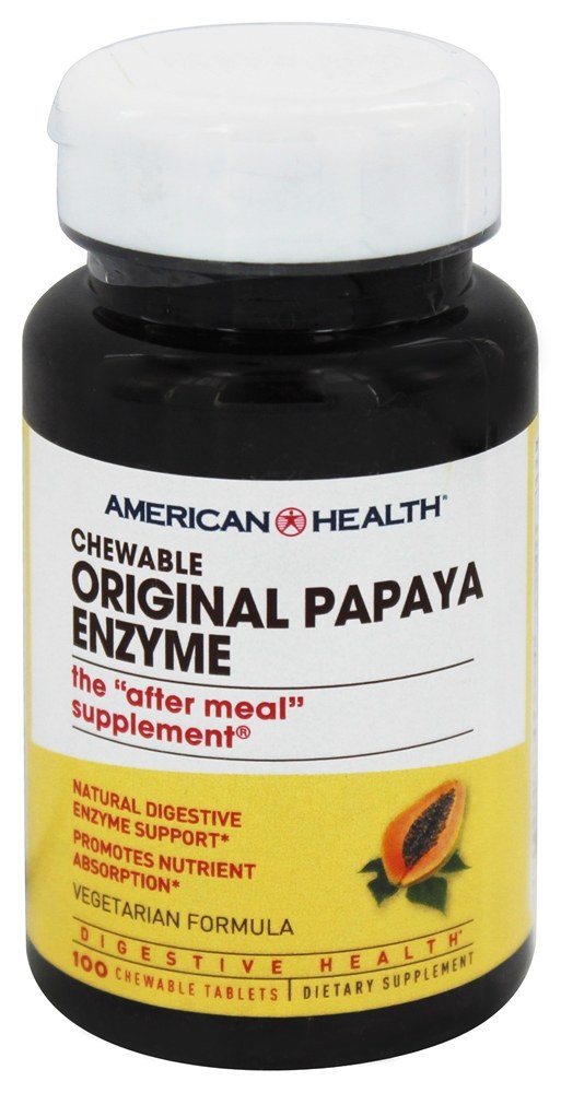 American Health - Original Papaya Enzyme Chewable - 100 Tablets