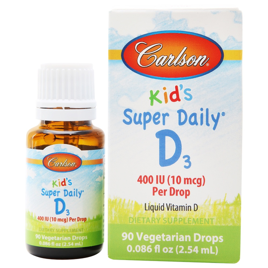 Carlson Labs - Kid's Super Daily D3 400 IU - 2.54 ml.