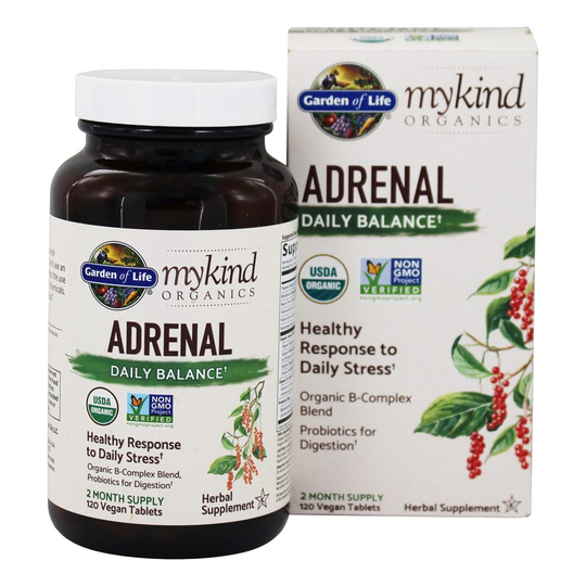 Garden of Life - mykind Organics Adrenal Daily Balance Formula - 120 Vegan Tablet(s)