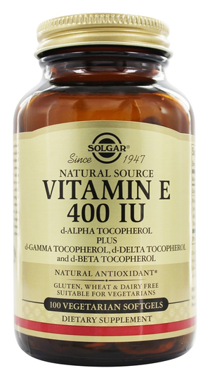 Solgar - Vitamin E d Alpha Tocopherol 400 IU - 100 Vegetarian Softgels
