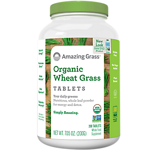 Organic Wheat Grass - Nutritious Daily Greens for Energy & Detox (200 Tablets)