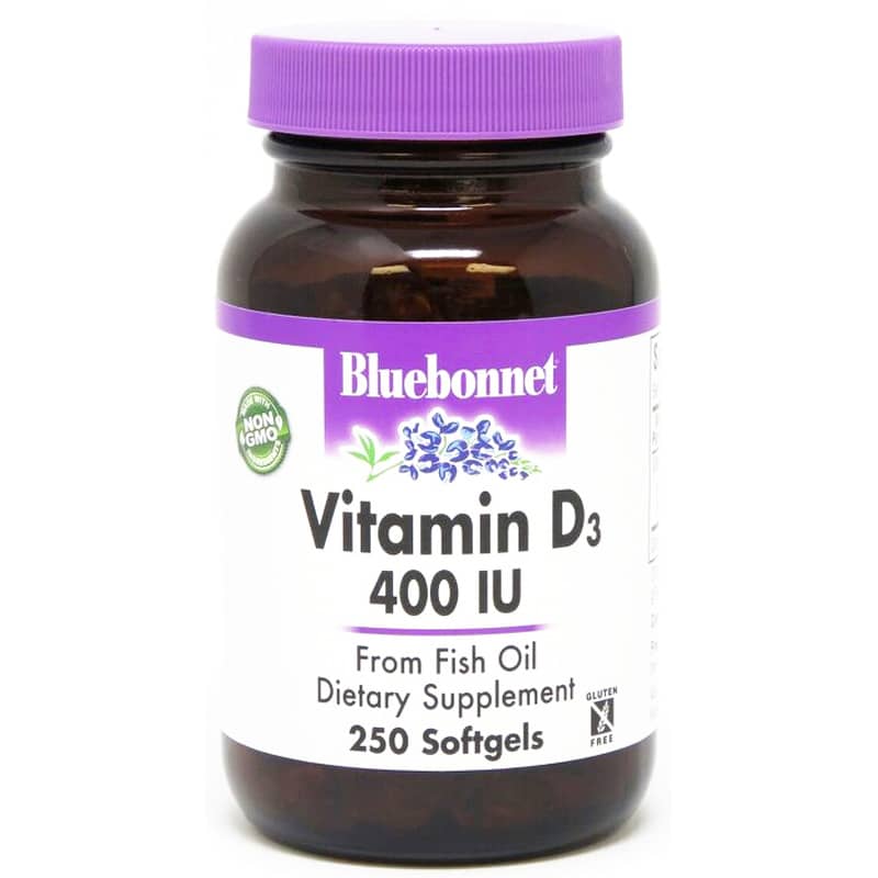 Bluebonnet Vitamin D3 400 IU 250 Softgels