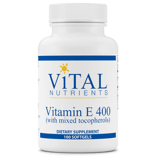 Vital Nutrients Vitamin E 400 (with Mixed Tocopherols) 100 Softgels