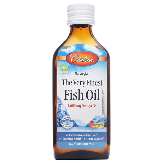 Carlson Labs - The Very Finest Norwegian Fish Oil Just Peachie - 6.7 fl. oz.