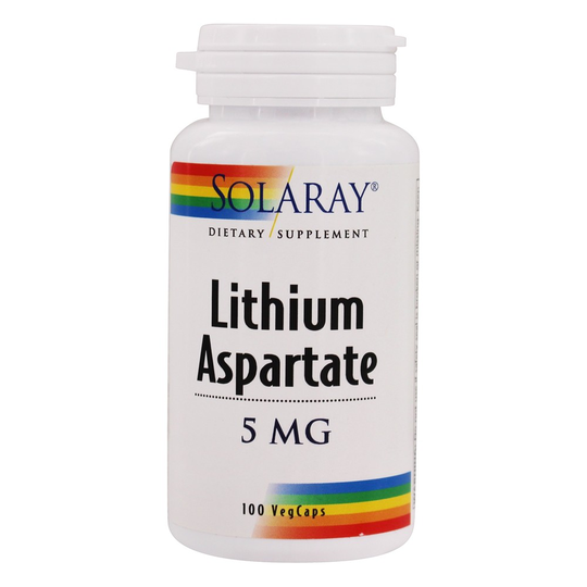 Solaray - Lithium Aspartate 5 mg. - 100 Capsules