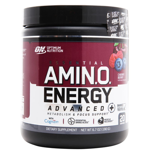 Optimum Nutrition - Essential AmiN.O. Energy Advanced Powder Cherry Berry - 6.7 oz.