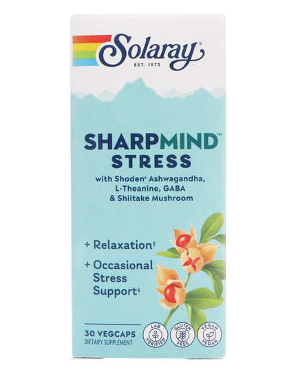 Solaray - SharpMind Stress - 30 Vegetable Capsule(s)