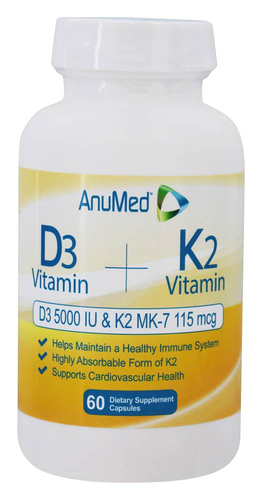 AnuMed - Vitamin D3 Vitamin K2 - 60 Capsules