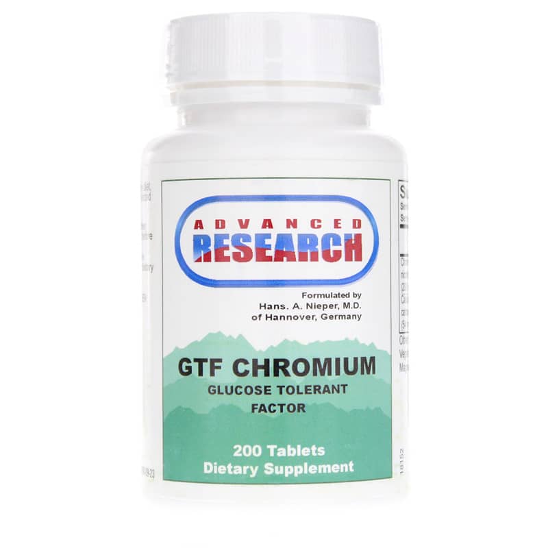 Advanced Research GTF Chromium 200 Mcg 200 Tablets